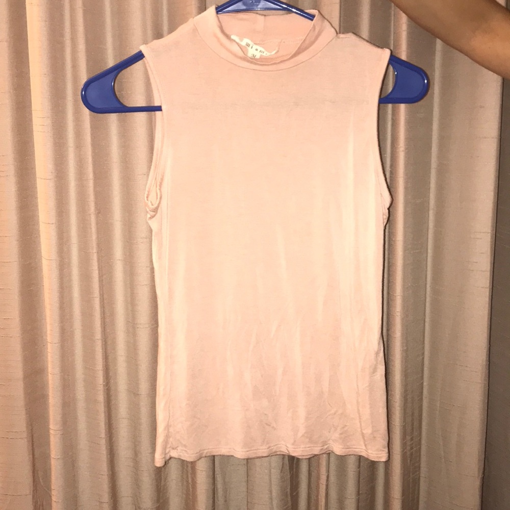 Pink halter tank top